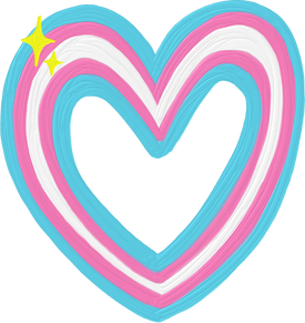 Cute Painterly Pride Transgender Heart